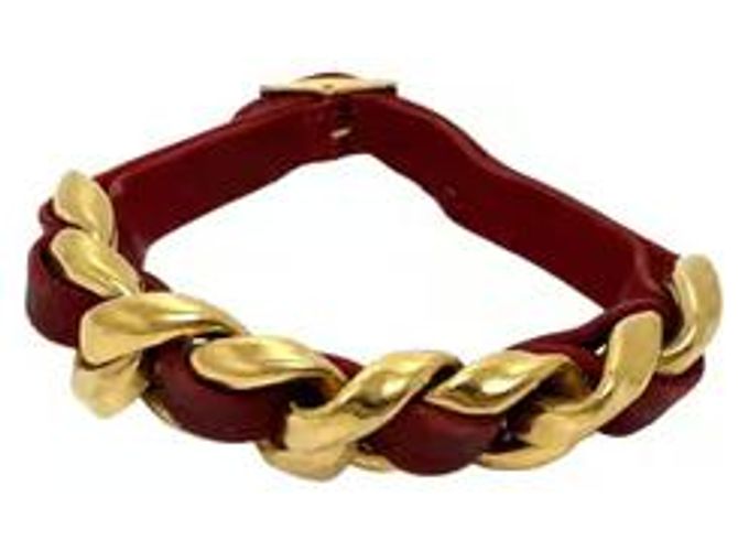Chanel CC Coco Mark Kettenarmband Rot