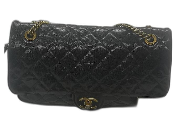 Timeless Chanel Sac Rabat bag Black Lambskin  ref.910926