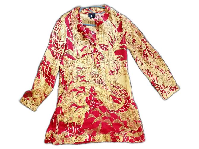 Tunica in seta Just Cavalli multicolore