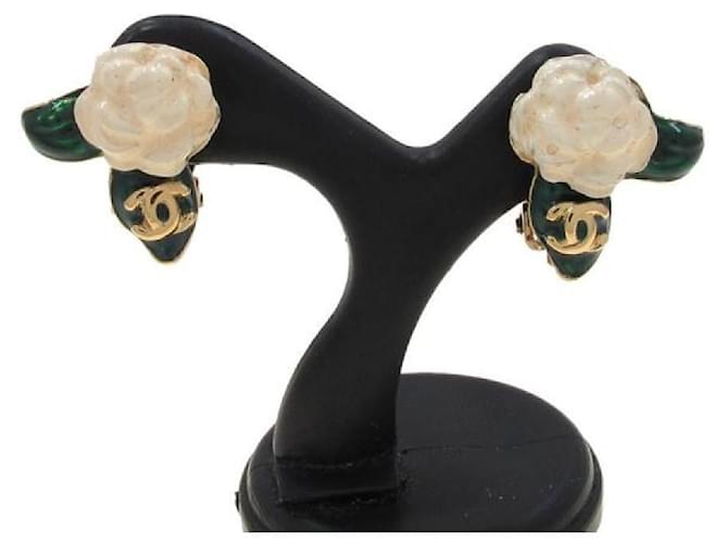 *Boucles d'oreilles fleur en or Chanel Doré  ref.911044