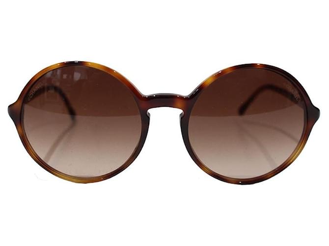 Chanel occhiali da sole Marrone Plastica  ref.911071