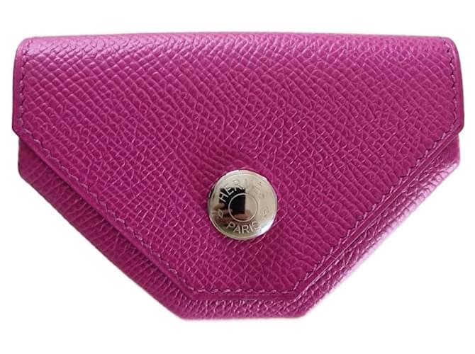 Hermès coin purse 24 Pink Leather  ref.911078