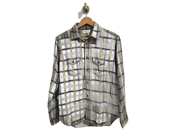 SAINT LAURENT Tops T.Internacional M Algodón Gris