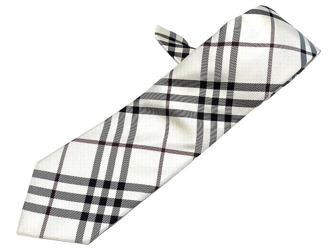 Etichetta Burberry Nera Multicolore Seta