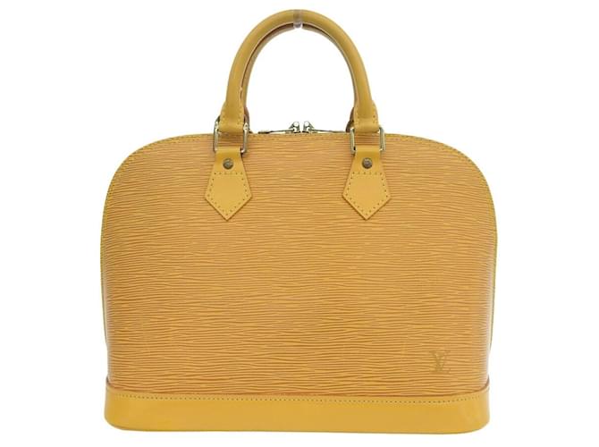 Louis Vuitton Alma Gelb Leder  ref.911829