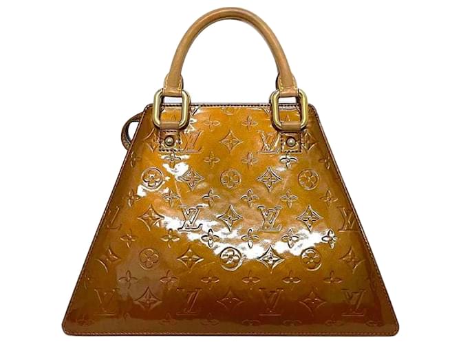 Louis Vuitton Forsyth Handbag Monogram Vernis GM Orange Brown Unique!