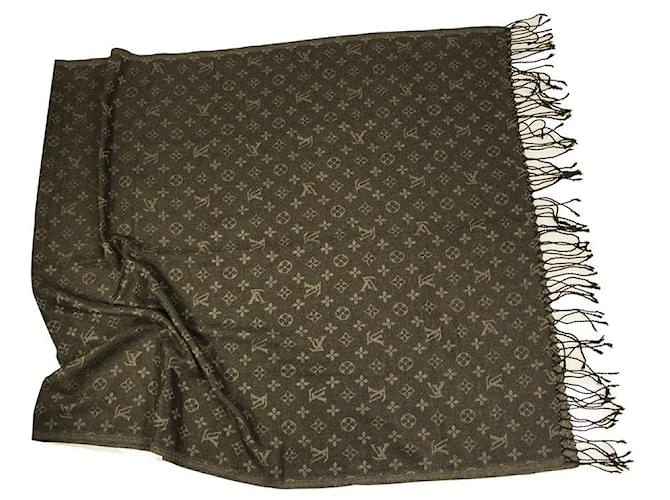 Buy Louis Vuitton Monogram Classic Scarf Scarves (Charcoal grey