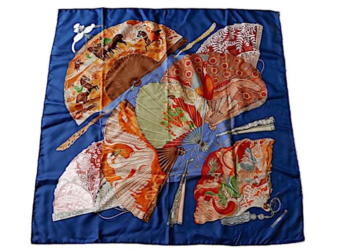 Hermes Blue Brise De Charme Printed Silk Square Scarf Hermes