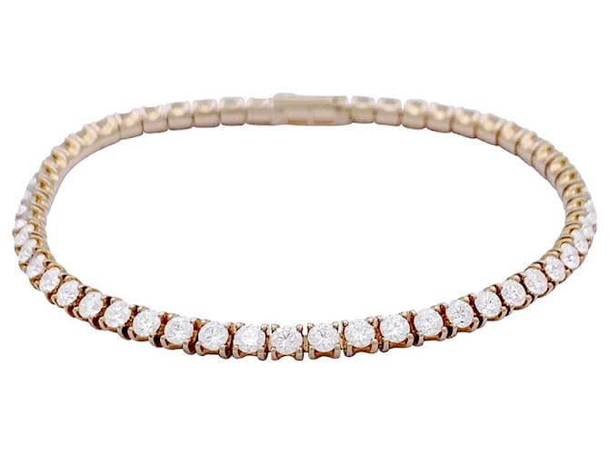 Bracelet Cartier, "Lignes Essentielles", or rose, diamants.  ref.912368