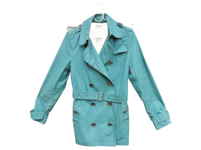 trench Burberry Brit size 38 Blu chiaro