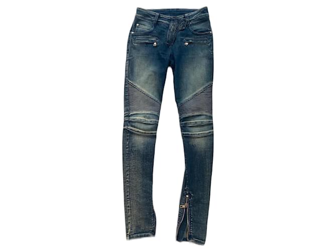 Blue Wash vintage denim jeans - Men | BALMAIN