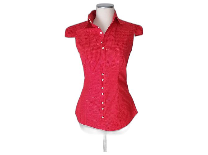 Dsquared2 Baumwollhemd Rot