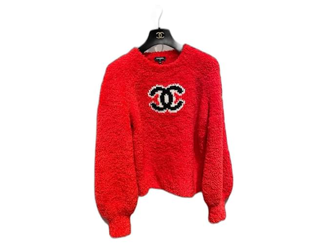 Chanel Strickwaren Rot Wolle
