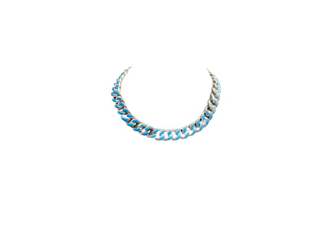Autre Marque FRY POWERS  Necklaces T.  silver Blue  ref.912554