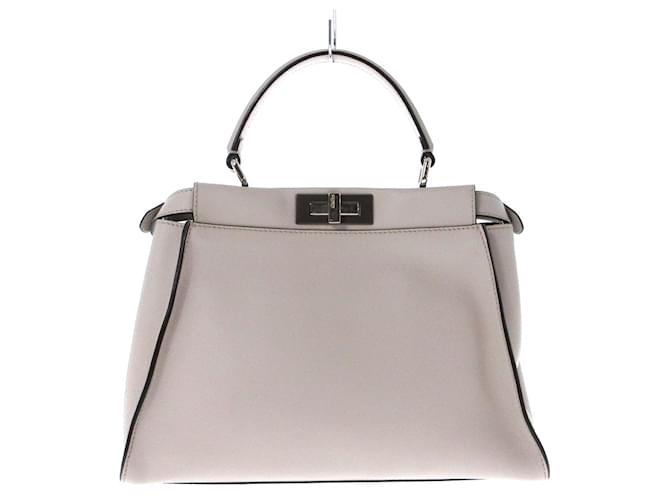 Fendi Peekaboo Grey Leather ref.912944 - Joli Closet