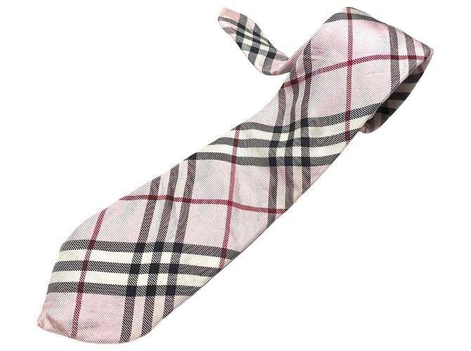 Etichetta Burberry Nera Rosa Seta