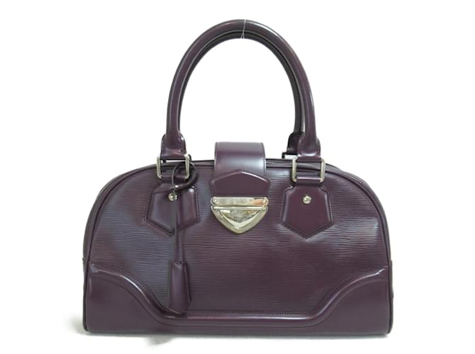 Louis Vuitton Epi Bowling Montaigne Lederhandtasche M 5931K in gutem Zustand Lila  ref.913326