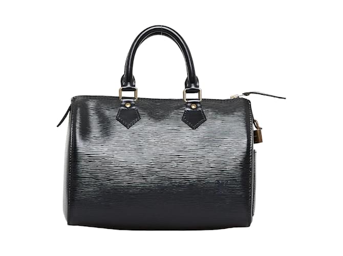 Louis Vuitton Epi Speedy 25 M43012 Black Leather Pony-style