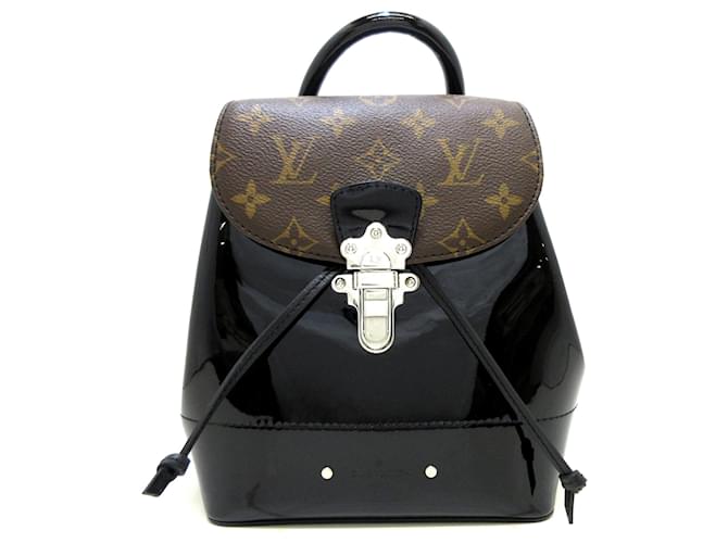 Hot springs patent leather backpack Louis Vuitton Black in Patent