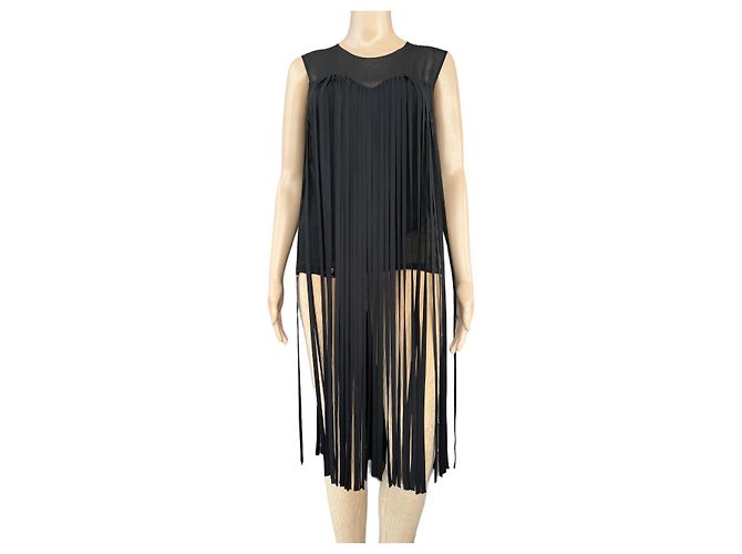 Philipp Plein Fransenbluse Schwarz