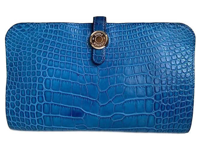 Hermès Purses, wallets, cases Blue