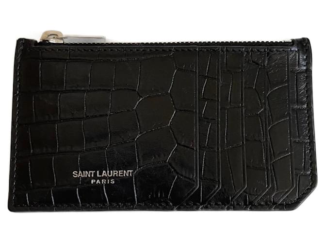 Saint Laurent Purses, wallets, cases Black Leather  ref.913518