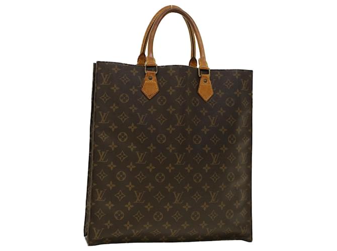 LOUIS VUITTON Monogram Sac Plat Hand Bag M51140 LV Auth 41719 Cloth  ref.913523 - Joli Closet