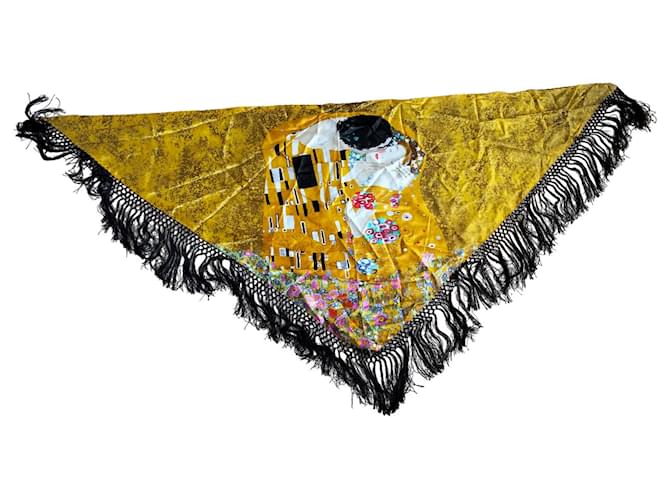 Autre Marque Foulard en soie Klimt Multicolore  ref.913626