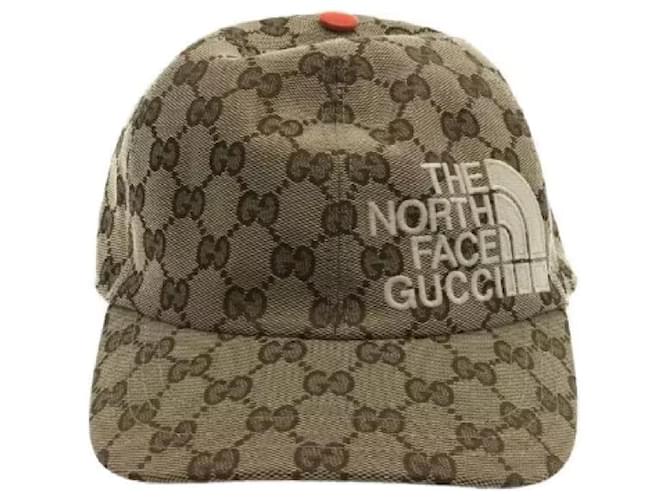 GUCCI × THE NORTH FACE Beige GG Baseball Cap Polyester ref.913640