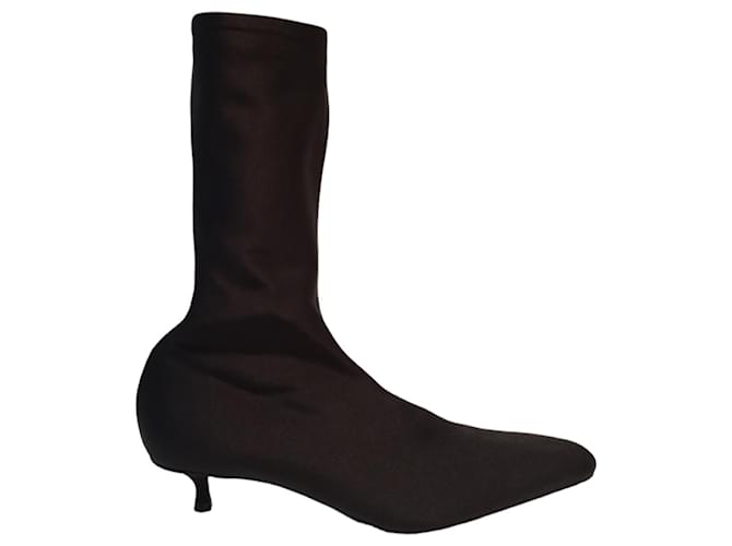Balenciaga Knife ankle boots in black canvas and spandex Cloth ref