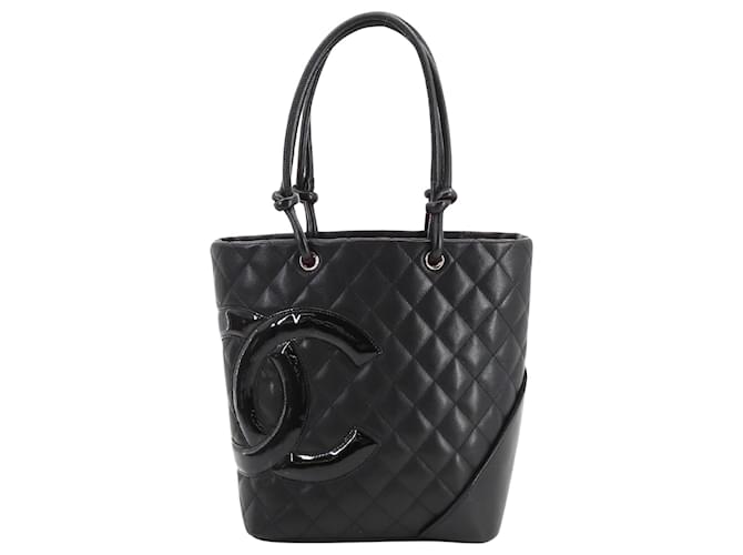 CHANEL Cambon Line Hand Bag Black