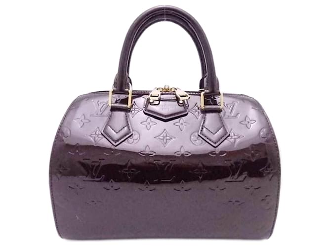 Louis Vuitton Wilshire Purple Patent Leather Handbag (Pre-Owned)