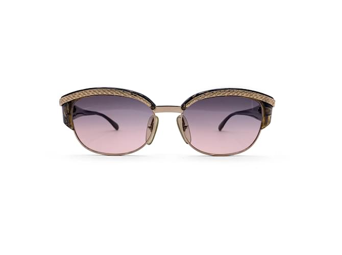 Christian Dior gafas de sol vintage 2589 49 Lentes Bicolores Jaspeados 135MM Negro Plástico  ref.914412
