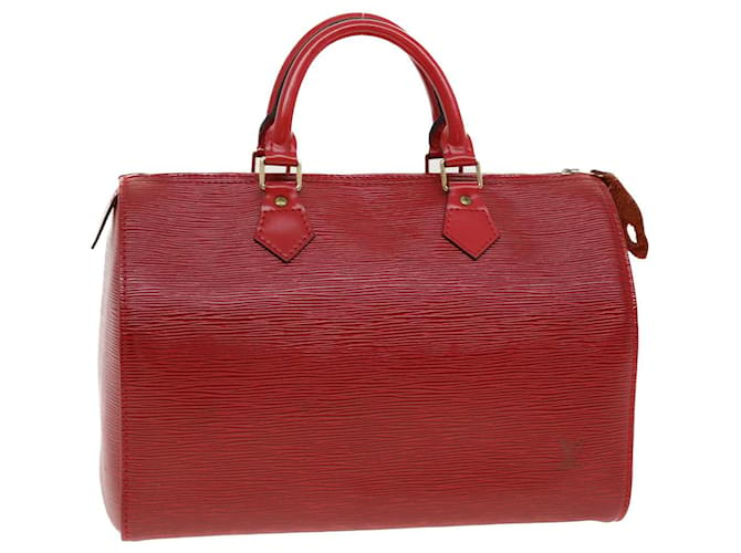 Louis Vuitton Speedy 40 Handbag in Red EPI Leather