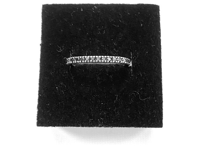 Autre Marque Alinka Half Infinity Ring Schwarzer Diamant & 18Weißgold