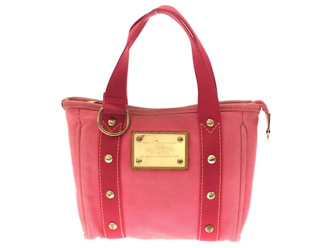 Louis Vuitton Red Magenta Cabas MM Antigua Tote Bag M40034 Handbag