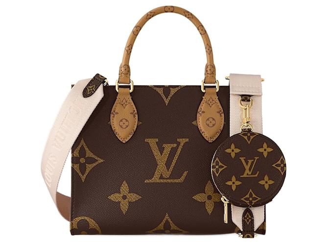 Louis Vuitton Monogramma LV Onthego PM Marrone Tela  ref.915448