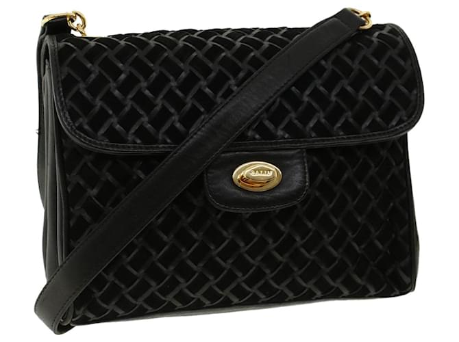 Bally Black Quilted Leather Crossbody Chain Flap Bag