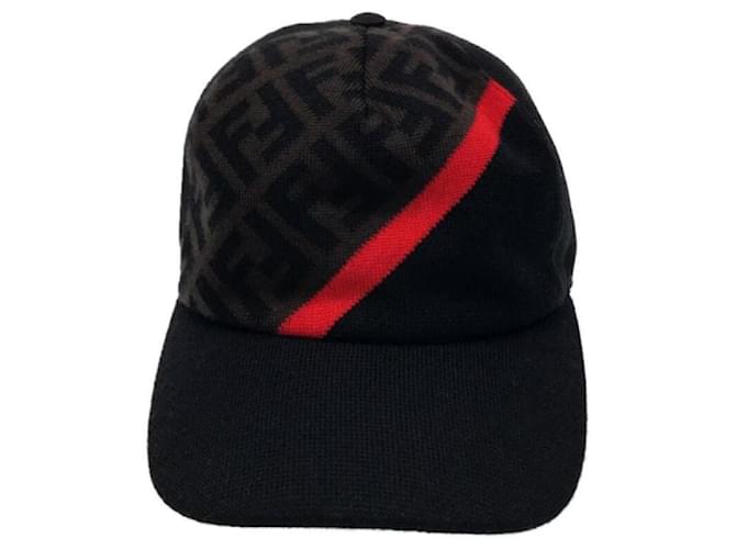 ** Boné Fendi Preto Algodão Beisebol  ref.915532