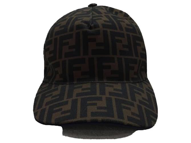 **Boné de algodão marrom Fendi  ref.915546