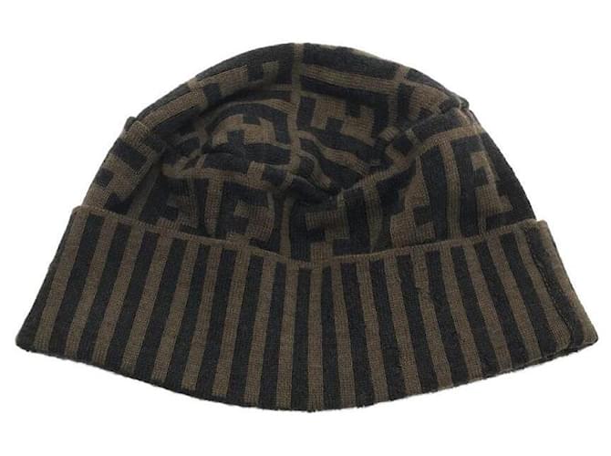 **Boné de malha marrom Fendi Lã  ref.915551
