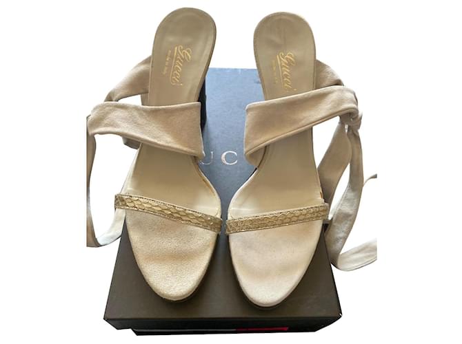 Gucci Sandals Beige Leather  ref.915555