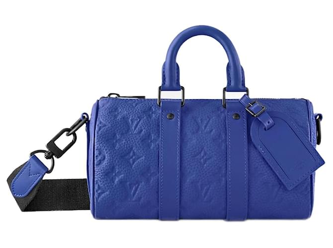 Louis Vuitton LV Keepall 25 leather blue  ref.915560