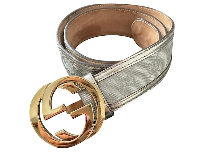 Gucci Belts Silvery Cloth  ref.915566
