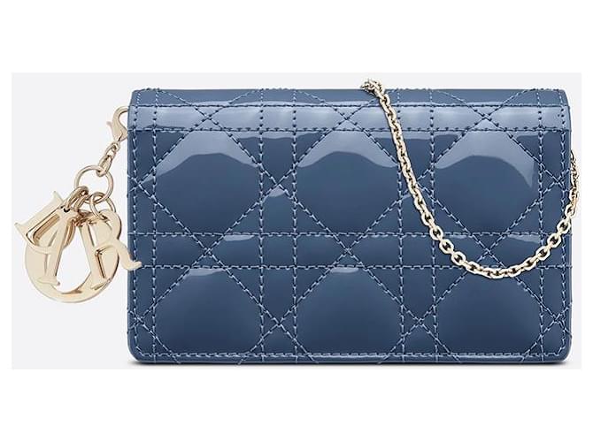 Christian Dior Handbags Blue Patent leather  ref.915568