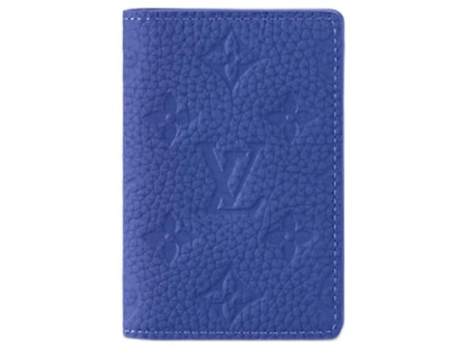 Louis Vuitton Organizador de bolsillo LV cuero azul nuevo  ref.915628