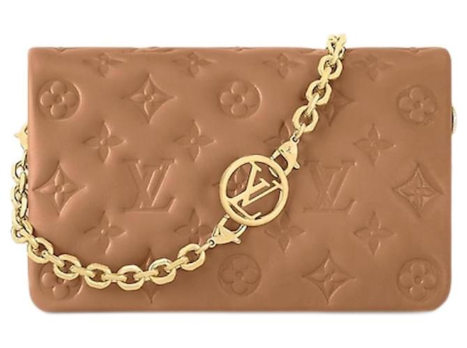 Louis Vuitton Camel Monogram Leather Coussin Pochette Bag