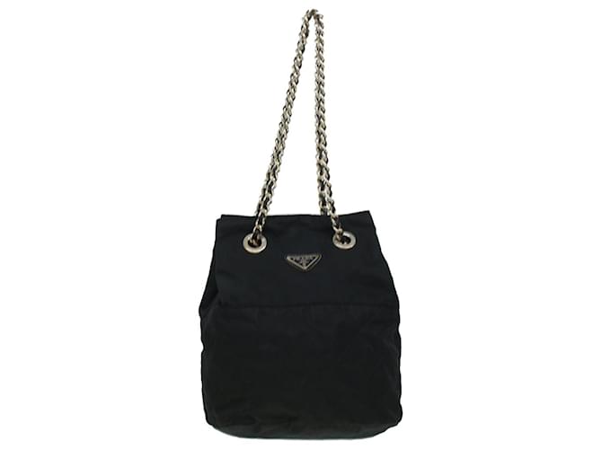 Prada nylon discount bag with chain