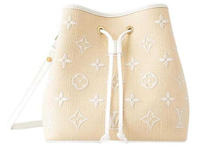 Louis Vuitton Neonoe MM White in Cotton with Gold-tone - US