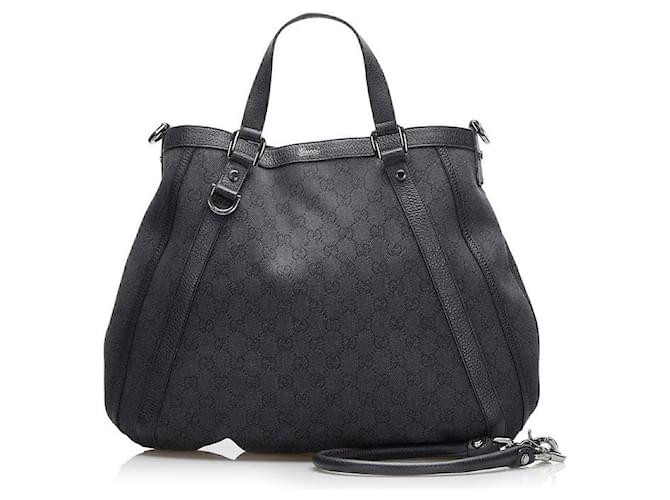 Lot - Gucci Abbey Tote Bag, in black calf leather with